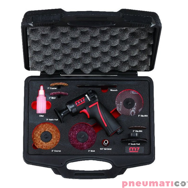 Szlifierko polerka + Akcesoria M7 QP-212N 1/4" 18000 obr/min