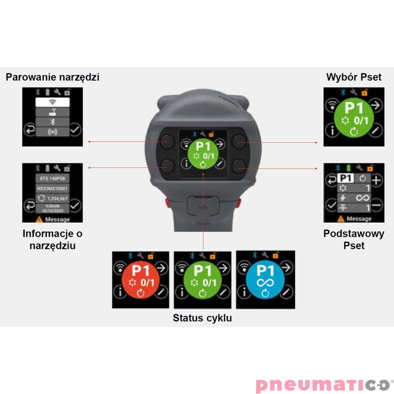 Akumulatorowy klucz udarowy z programowalną kontrolą momentu obrotowego 1/2" Ingersoll Rand RTS225PS8 Akumulatorowy klucz udarowy z programowalną kontrolą momentu obrotowego 1/2" Ingersoll Rand RTS225PS8