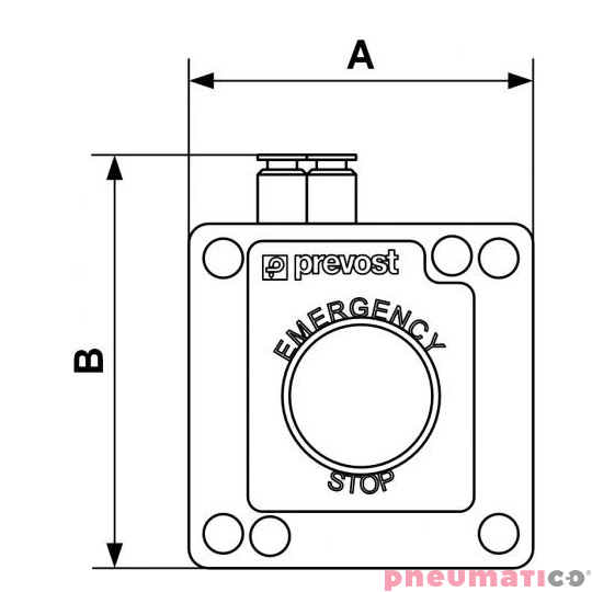 Pneumatyczny zaw&oacute;r bezpieczeństwa Prevost 50mm PPS1 SKITVP50