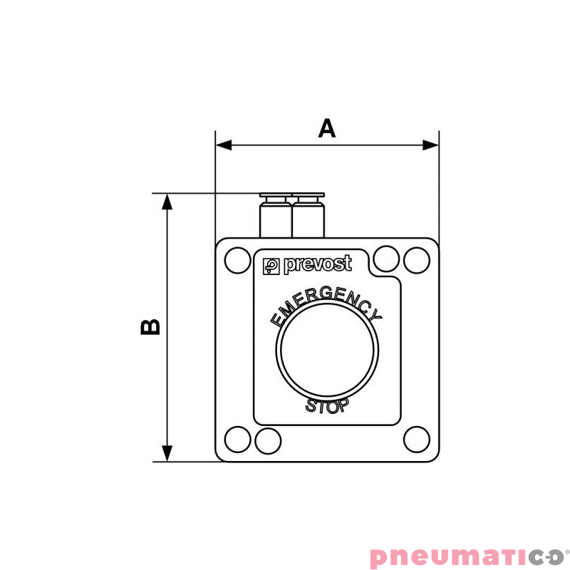 Pneumatyczny zawór bezpieczeństwa Prevost 1" PPS1 SKITVP34 Pneumatyczny zawór bezpieczeństwa Prevost 1" PPS1 SKITVP34