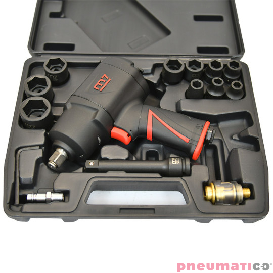Klucz udarowy + zestaw nasadek M7 1/2" 1627Nm NC-4255Q-KIT Klucz udarowy + zestaw nasadek M7 1/2" 1627Nm NC-4255Q-KIT