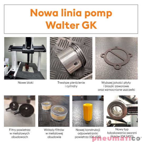 Pompa tłokowa - Agregat sprężarkowy WALTER GK 880 2004050401J