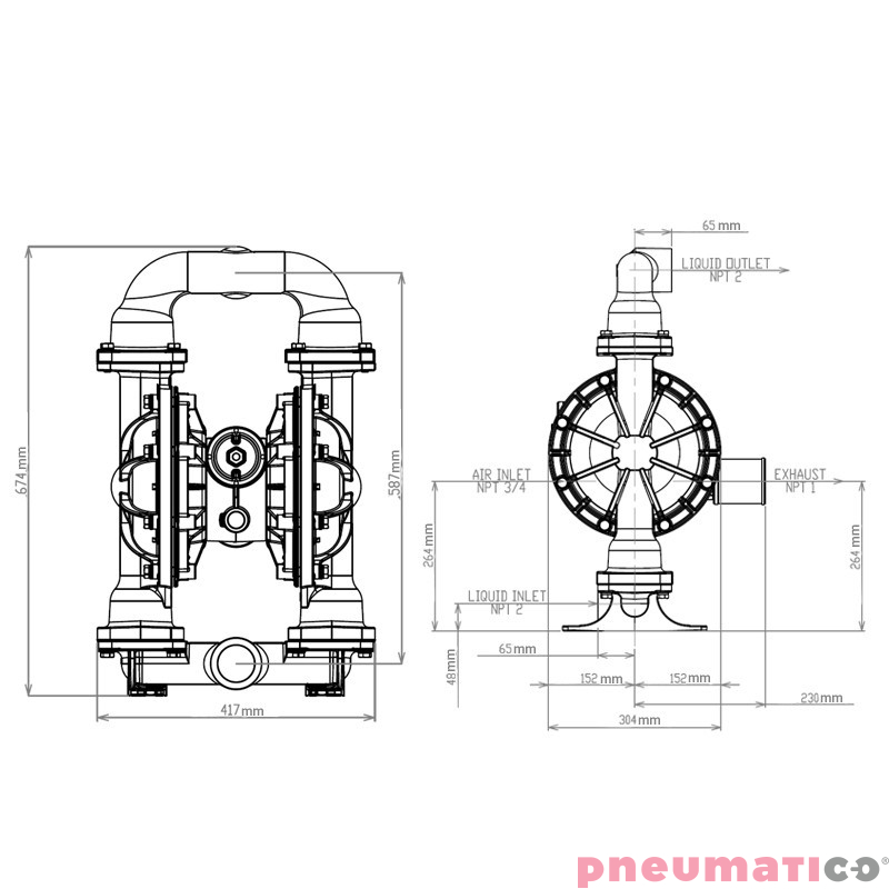 Pompa membranowa 2" YAMADA G50AN00