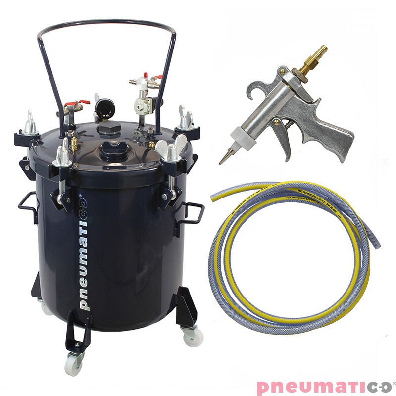 Zestaw do nakładania kleju: zbiornik 40L bez mieszadła ZB40-1-1 Pneumatico Tank + pistolet PIZZI 9902 + wąż