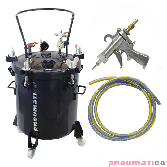 Zestaw do nakładania kleju: zbiornik 40L bez mieszadła ZB40-1-1 Pneumatico Tank + pistolet PIZZI 9902 + wąż