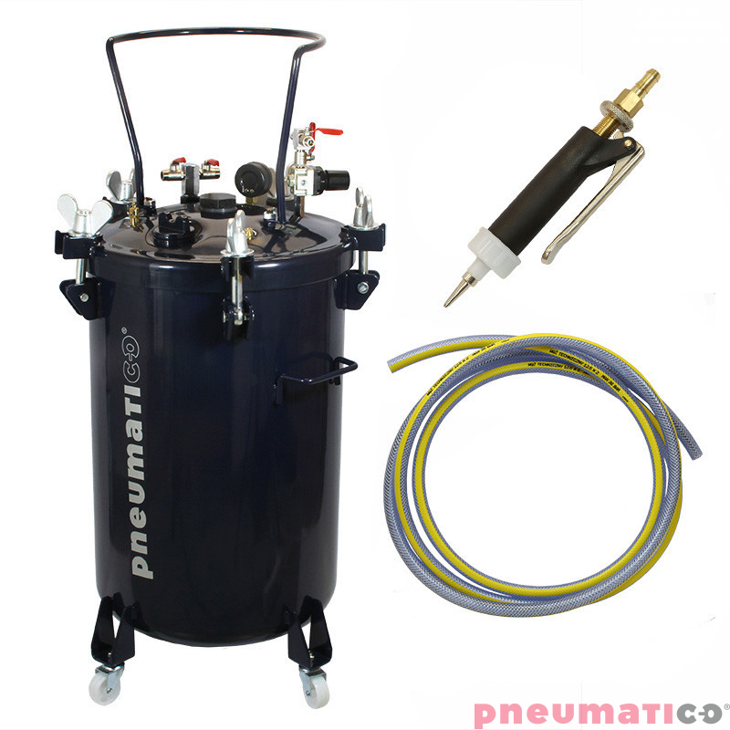 Zestaw do nakładania kleju: zbiornik 60L bez mieszadła ZB60-1-1 Pneumatico Tank + pistolet PIZZI 0002 + wąż Zestaw do nakładania kleju: zbiornik 60L bez mieszadła ZB60-1-1 Pneumatico Tank + pistolet PIZZI 0002 + wąż