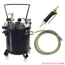 Zestaw do nakładania kleju: zbiornik 20L bez mieszadła ZB20-1-1 Pneumatico Tank + pistolet PIZZI 0002 + wąż