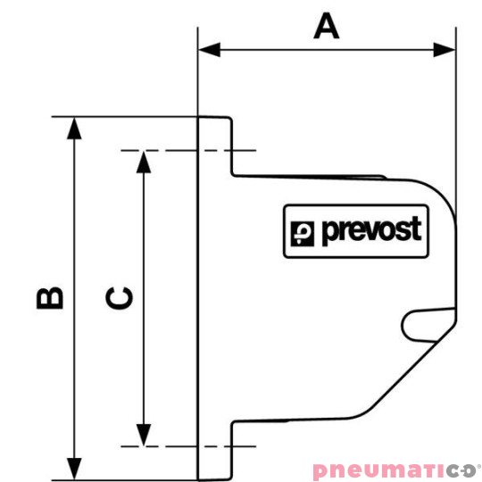 ZESTAW: Pistolet do przedmuchu z metalową dyszą Prevost (EBG07MTL) + uchwyt ścienny (BGFIX) + wąż spiralny 6m (PUS66) ACPPESCM66