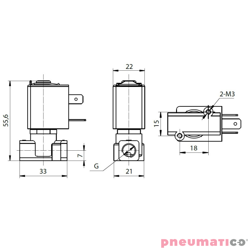 Zawór RQE TYP ED12 G1/8" DN1.5 2/2 NC mosiądz VITON RQS RQEED121.5FG01MSV bez cewki Zawór RQE TYP ED12 G1/8" DN1.5 2/2 NC mosiądz VITON RQS RQEED121.5FG01MSV bez cewki