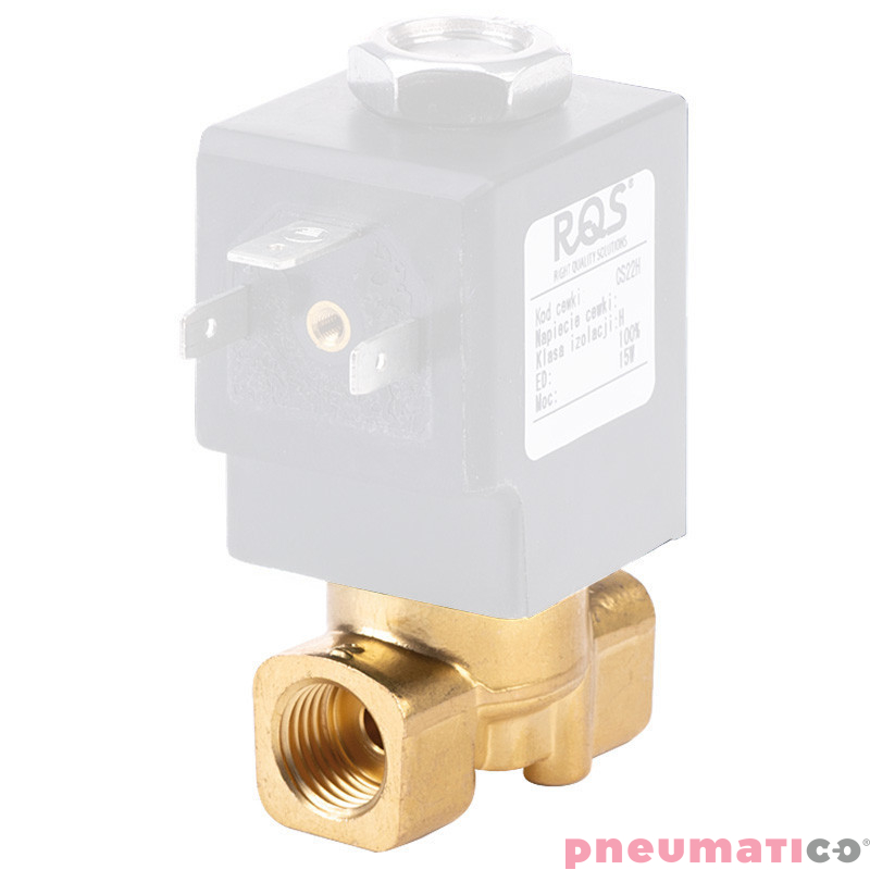 Zawór RQE TYP ED11 G3/8" DN3.5 2/2 NC mosiądz VITON RQS RQEED113.5FG03MSV bez cewki Zawór RQE TYP ED11 G3/8" DN3.5 2/2 NC mosiądz VITON RQS RQEED113.5FG03MSV bez cewki