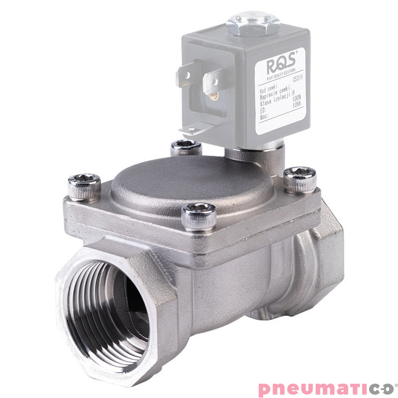 Zawór RQE typ EM51 G1" DN25 2/2 NO nierdzewny VITON RQS RQEEM5125FG08S4V bez cewki Zawór RQE typ EM51 G1" DN25 2/2 NO nierdzewny VITON RQS RQEEM5125FG08S4V bez cewki