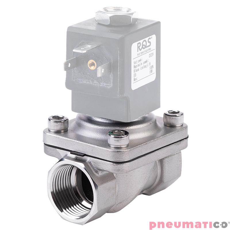 Zaw&oacute;r membranowy RQE typ EL41 G1/2" DN15 2/2 NC nierdzewny VITON RQS RQEEL4215FG04S4V-AC bez cewki