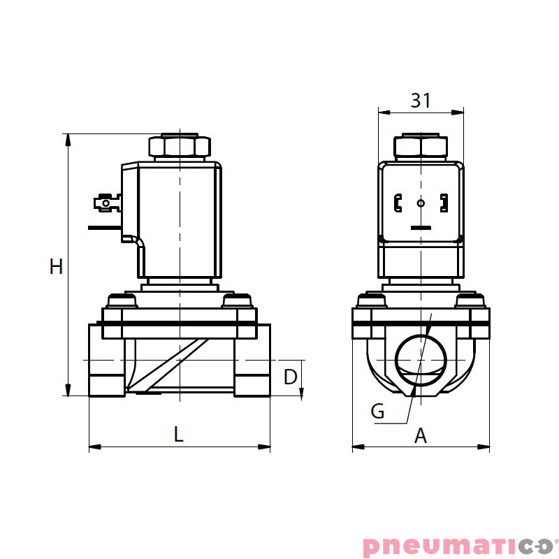 Zawór membranowy RQE typ EL51 G3/4" DN20 2/2 NO nierdzewny VITON RQS RQEEL5120FG06S4V bez cewki Zawór membranowy RQE typ EL51 G3/4" DN20 2/2 NO nierdzewny VITON RQS RQEEL5120FG06S4V bez cewki