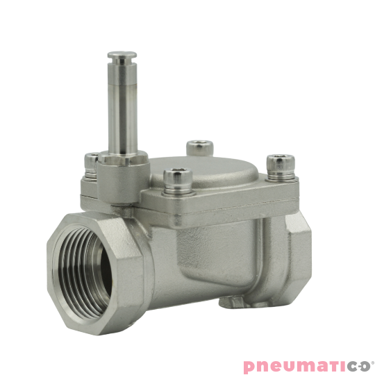 Zaw&oacute;r RQE typ EM41 G1/2" DN15 2/2 NC VITON nierdzewny RQS RQEEM4115FG04S4V bez cewki