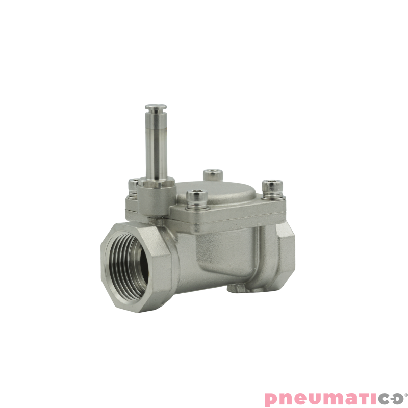 Zaw&oacute;r RQE typ EM41 G1" DN25 2/2 NC VITON nierdzewny RQS RQEEM4125FG08S4V bez cewki