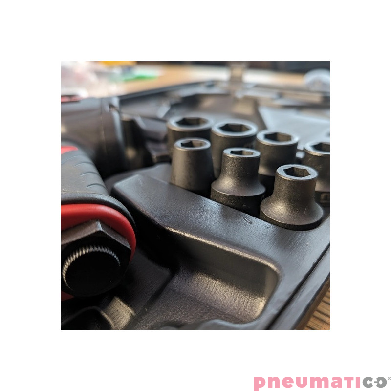 Klucz udarowy pneumatyczny w walizce z nasadkami 12 Mighty Seven M7 NC-4277QKIT Klucz udarowy pneumatyczny w walizce z nasadkami 12 Mighty Seven M7 NC-4277QKIT