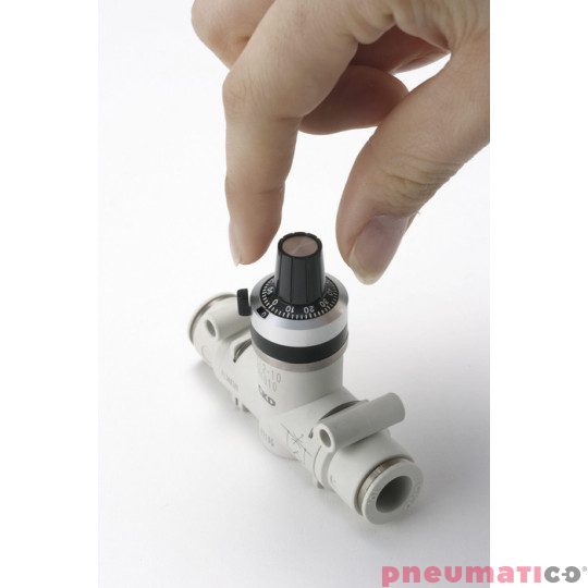 Zawory dławiąco - zwrotne CKD DVL ze skalą 10mm 400 l/min DVLS10H1010400