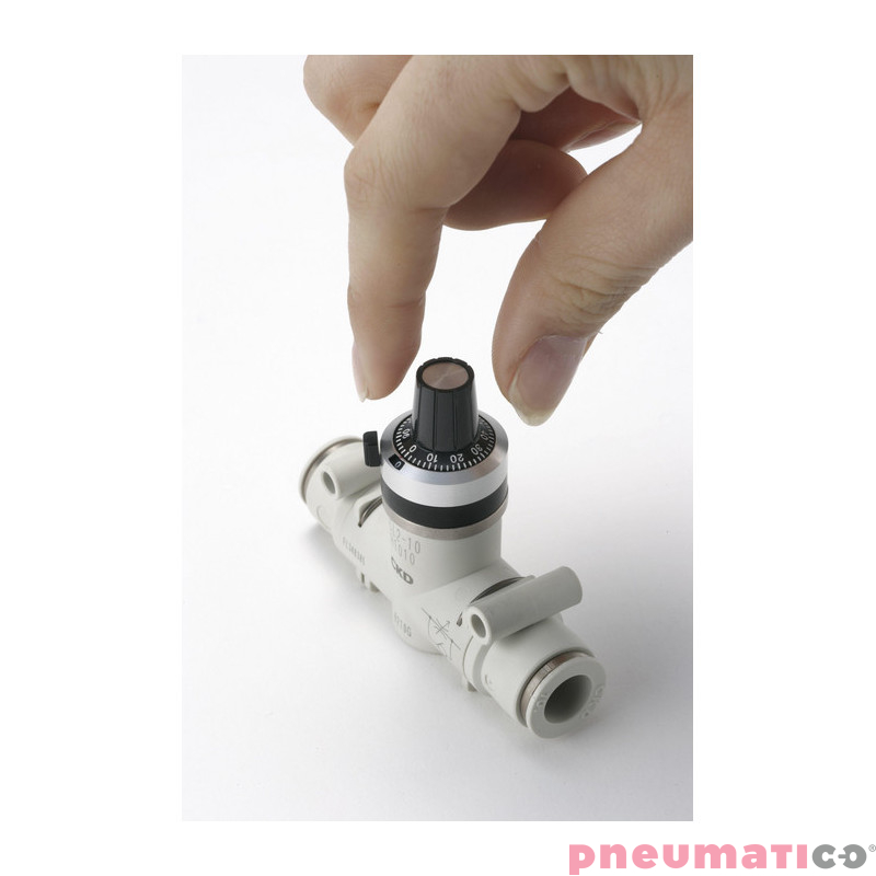 Zawory dławiąco - zwrotne CKD DVL ze skalą 12mm 400 l/min DVLS10H1212400