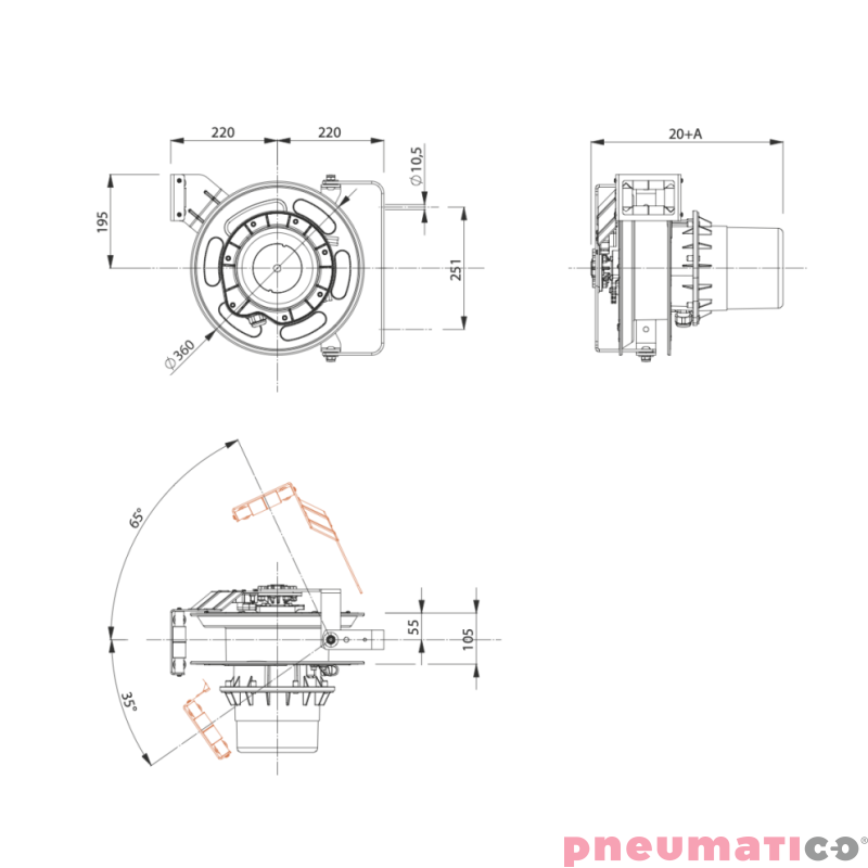 Bęben kablowy Zeca EV6322T Bęben kablowy Zeca EV6322T