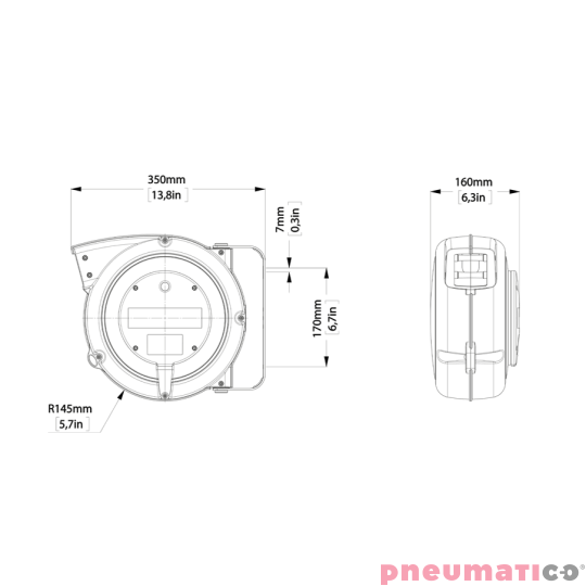 Gumowy zwijacz kablowy Zeca 4315RNFIP65 10m Gumowy zwijacz kablowy Zeca 4315RNFIP65 10m