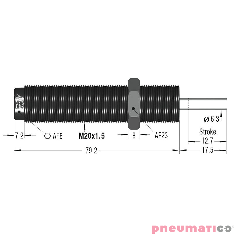 MC225EUM Amortyzator przemysłowy ACE samonastawny skok 12,7mm ME (max) 25 kg MC225EUM Amortyzator przemysłowy ACE samonastawny skok 12,7mm ME (max) 25 kg