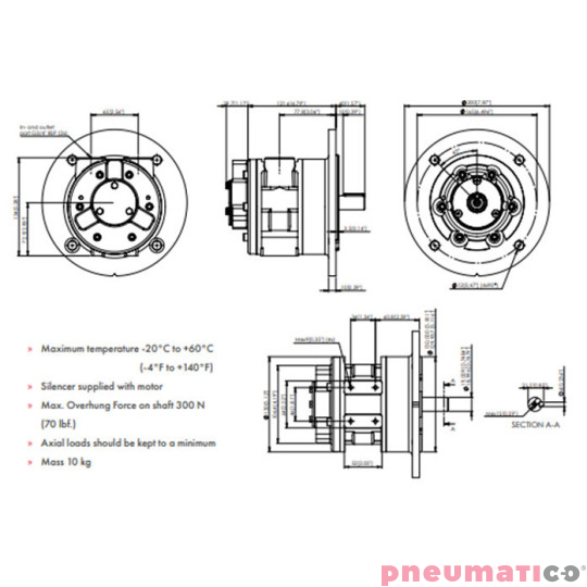 Silnik pneumatyczny GLOBE AIRMOTORS VS6C (A15006500) Silnik pneumatyczny GLOBE AIRMOTORS VS6C (A15006500)