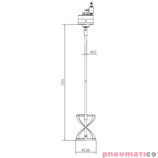 Mieszadło pneumatyczne Pneumatico P-65-720 ATEX