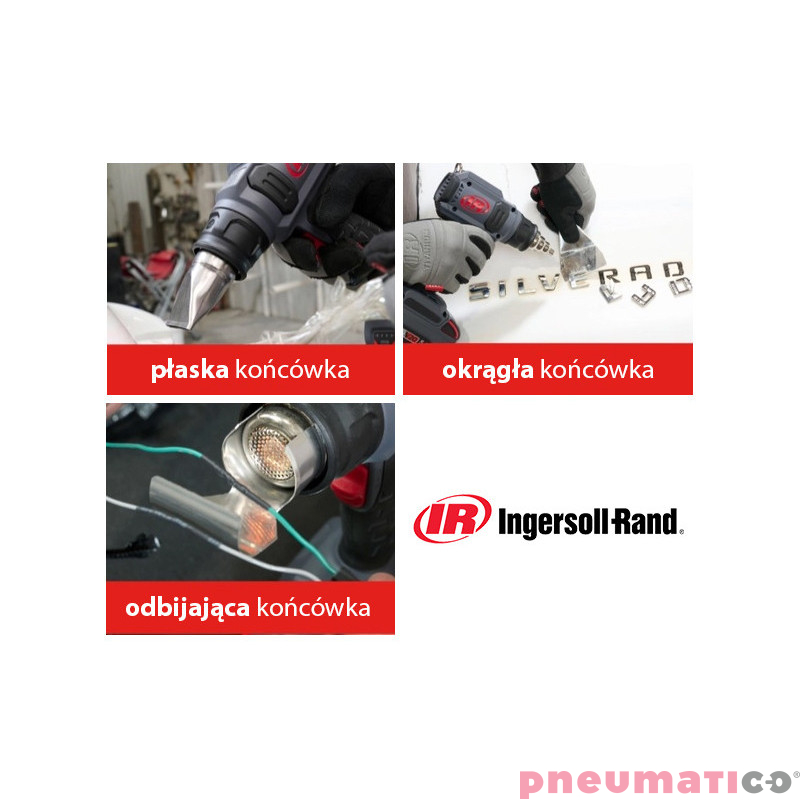 Bezprzewodowa opalarka akumulatorowa Ingersoll Rand H3111-K1-EU - rodzaje dysz w zestawie Bezprzewodowa opalarka akumulatorowa Ingersoll Rand H3111-K1-EU - rodzaje dysz w zestawie