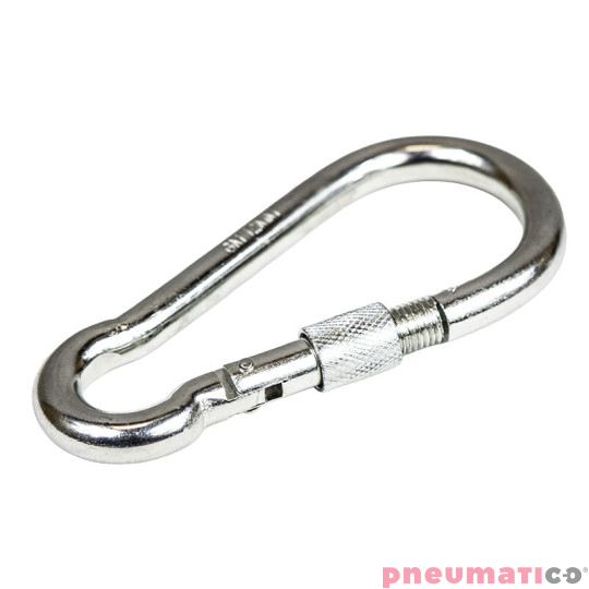 Karabińczyk do lin z zabezpieczeniem 12mm DIN5299D JG-0012