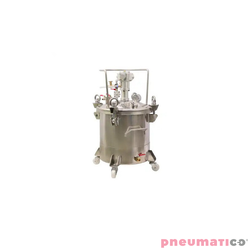 Zbiornik ciśnieniowy do natrysku nierdzewny 60L z mieszadłem Agregat malarski MP60SS Pneumatico Tank