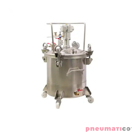 Zbiornik ciśnieniowy do natrysku nierdzewny 60L z mieszadłem Agregat malarski MP60SS Pneumatico Tank