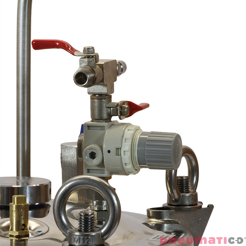 Zbiornik ciśnieniowy do malowania nierdzewny 20L bez mieszadła Agregat malarski ZB20SS Pneumatico Tank