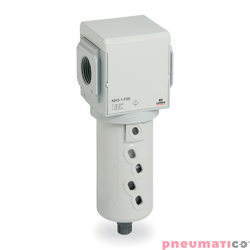 Filtr powietrza serii MX G1" z p&oacute;łautomatycznym spustem kondensatu 25 &mu;m Camozzi MX3-1-F00