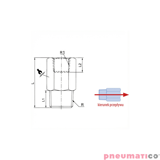 Zawór zwrotny G1/8" TEKALAN HCRQS01-01