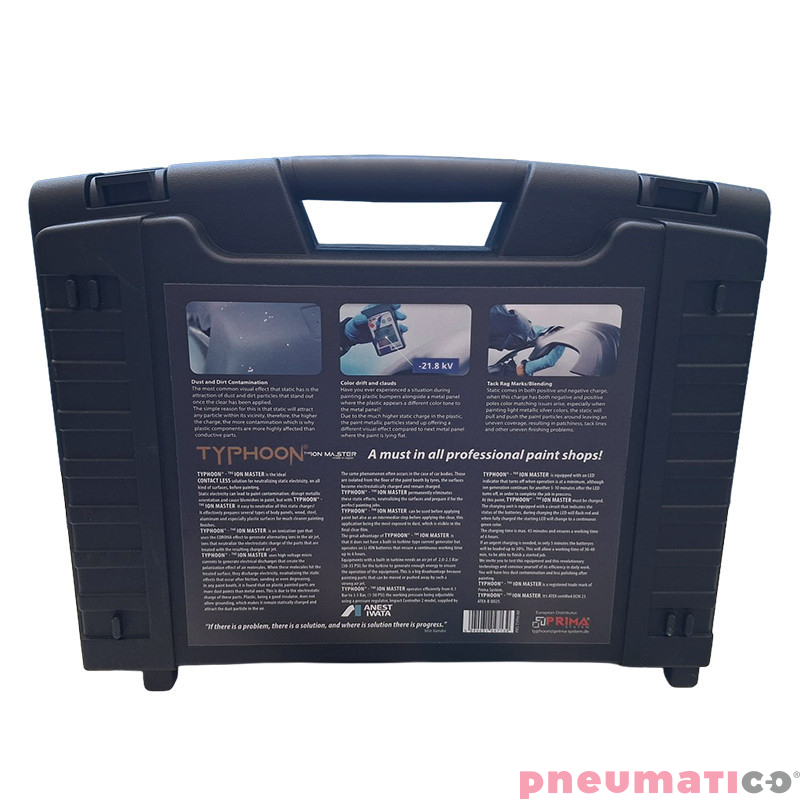 Pistolet jonizujący antystatyczny jonizujący TYPHOON ION MASTER do lakierowania ANEST IWATA + manometr Pistolet jonizujący antystatyczny jonizujący TYPHOON ION MASTER do lakierowania ANEST IWATA + manometr