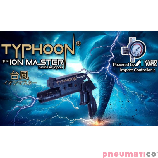Pistolet jonizujący antystatyczny jonizujący TYPHOON ION MASTER do lakierowania ANEST IWATA + manometr Pistolet jonizujący antystatyczny jonizujący TYPHOON ION MASTER do lakierowania ANEST IWATA + manometr