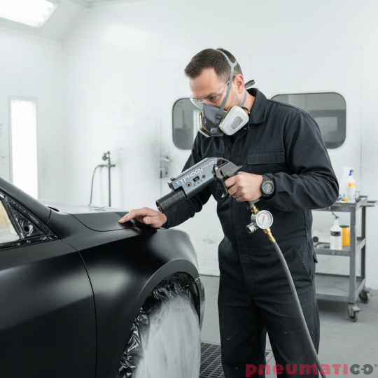 Pistolet jonizujący antystatyczny jonizujący TYPHOON ION MASTER do lakierowania ANEST IWATA + manometr Pistolet jonizujący antystatyczny jonizujący TYPHOON ION MASTER do lakierowania ANEST IWATA + manometr