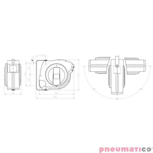 Zwijadło pneumatyczne MAVEL 884100 8 mm 15M