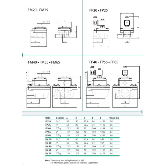Zaw&oacute;r membranowy impulsowy TURBO FP20 3/4"