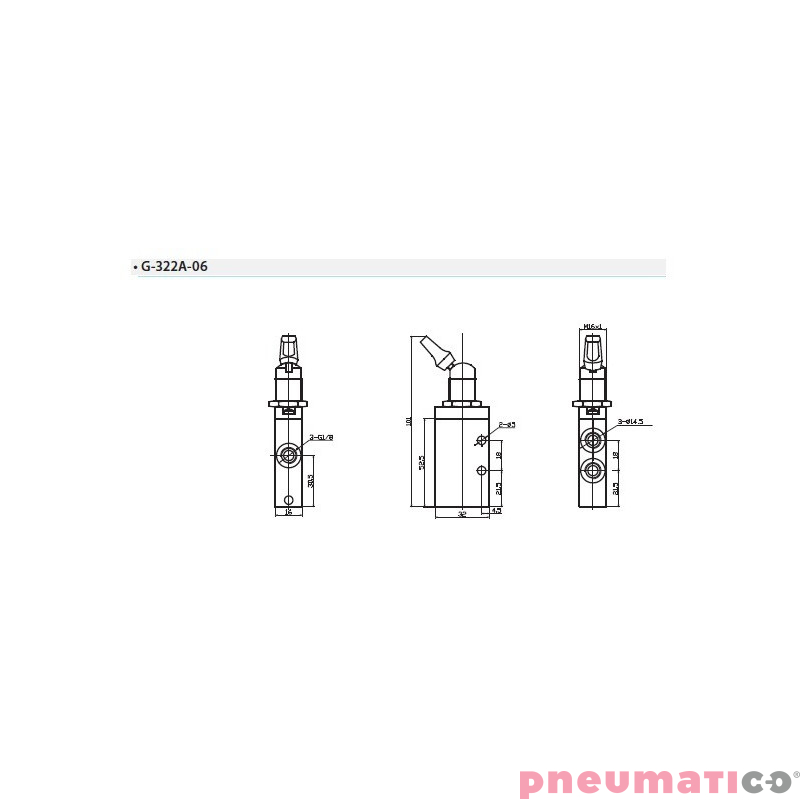 Zaw&oacute;r ręczny z joystickiem G-322A-06 3/2 NC
