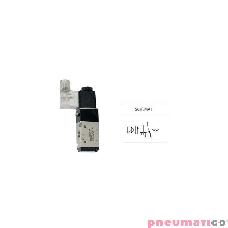 Zawór elektropneumatyczny 3/2 sterowany jednostronnie TEKMA TG-2341-15-AC220V NC 1/2" 220VAC Zawór elektropneumatyczny 3/2 sterowany jednostronnie TEKMA TG-2341-15-AC220V NC 1/2" 220VAC