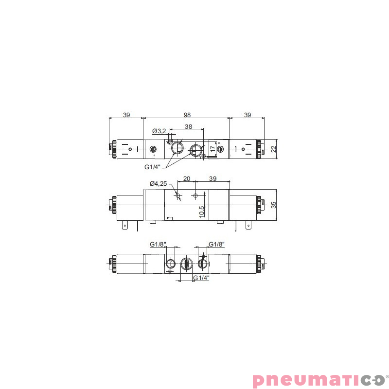 Zawór elektropneumatyczny 5/2 bistabilny PNEUMAX 1/4 8884.52.00.35.F05 DC_24 V Zawór elektropneumatyczny 5/2 bistabilny PNEUMAX 1/4 8884.52.00.35.F05 DC_24 V