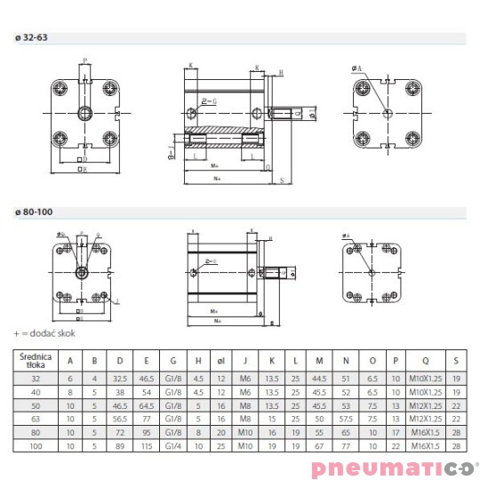 Siłownik profilowy DT-ACP TEKMA