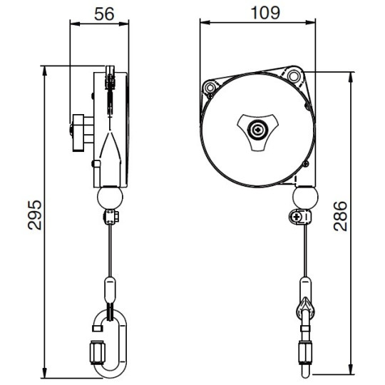 Balanser linkowy X-LIGHT.0,5 TECNA 0,2-0,5 kg 2500mm