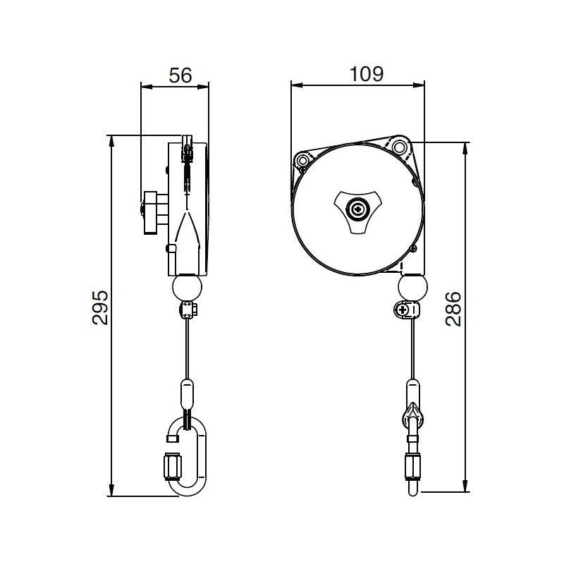 Balanser linkowy X-LIGHT.0,5 TECNA 0,2-0,5 kg 2500mm Balanser linkowy X-LIGHT.0,5 TECNA 0,2-0,5 kg 2500mm