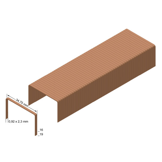 Zszywka do zamykania kartonów B-22 1op.-2000szt. Zszywka do zamykania kartonów B-22 1op.-2000szt.