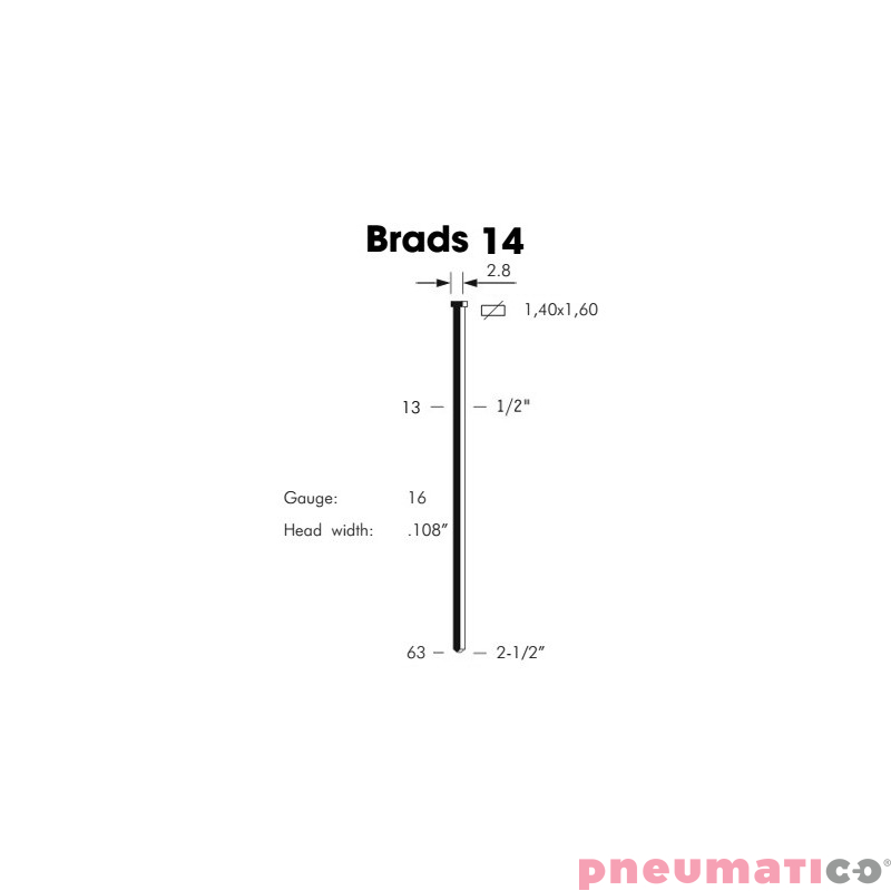 Sztyfty 14/25 z łebkiem 1op.-5.000szt Sztyfty 14/25 z łebkiem 1op.-5.000szt