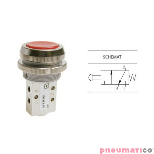 Przycisk ∅30 mm sprężyna 3/2 PNEUMAX Przycisk ∅30 mm sprężyna 3/2 PNEUMAX