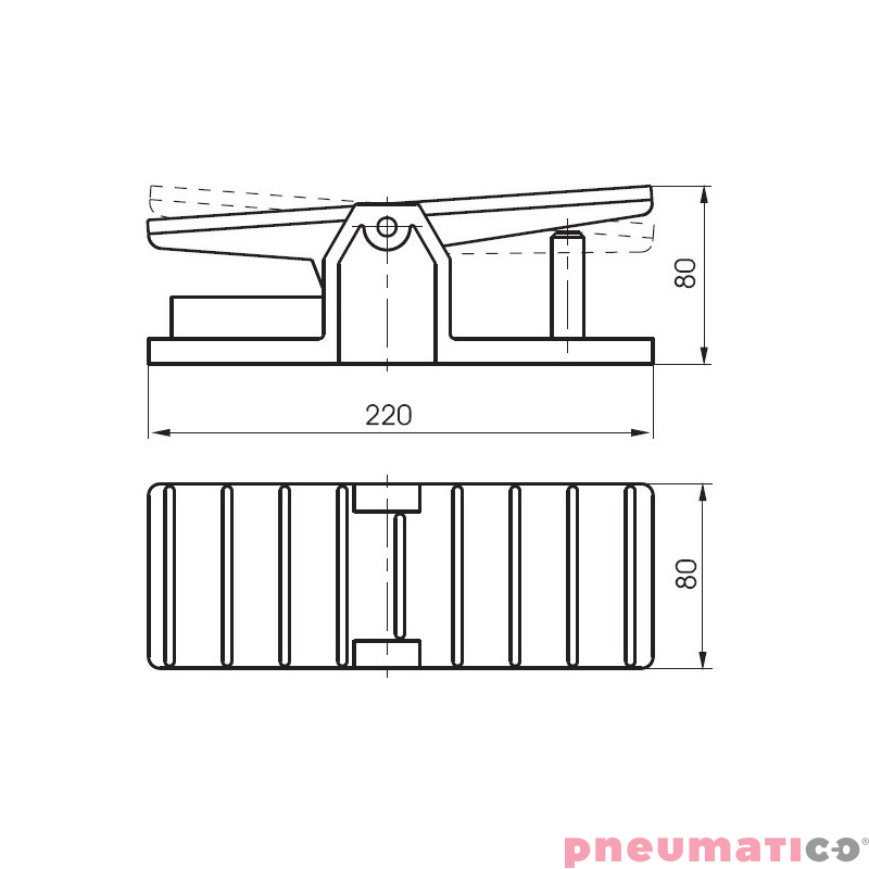Zaw&oacute;r nożny niezabudowany ze sprężyną 5/2 PNEUMAX