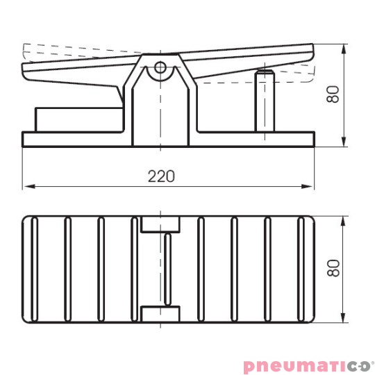 Zaw&oacute;r nożny niezabudowany ze sprężyną 5/2 PNEUMAX